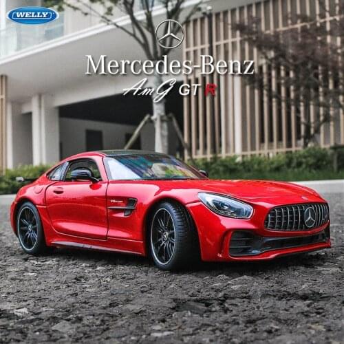 Welly 1:24 Mercedes-Benz AMG GTR car alloy car model simulation car decoration collection gift toy Die casting model boy toy