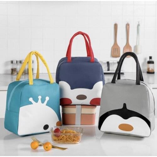 Cartoon Portable Storage Bags Lunch Bag School Student Insulated Lunch Box Cooler Handbag Pouch Dinner Container School Food