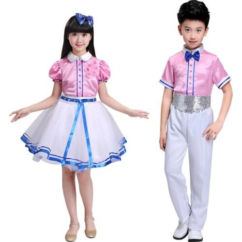 Girls ballet new childrens choir clothing performance clothing for boys and girls choir performance reading clothes