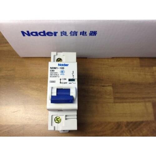 Original new 100% China import NDM1-100 C80 miniature circuit breaker 1P 80A