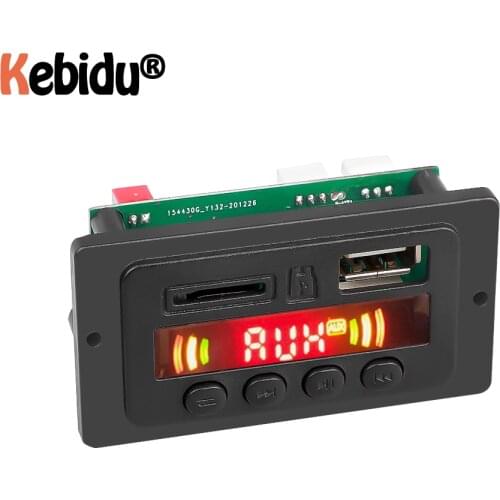 Hot MP3 Player Decoder Board 12V 18V Bluetooth 5.0 Car FM Radio Lossless Format Music Decoder Module Support FM TF USB Recorder