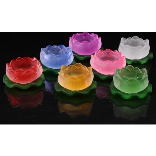4.5x8cm Lotus Candle Holders for Home Decor Glass Wedding Candlestick Candlestick Holder Candlestick Holder