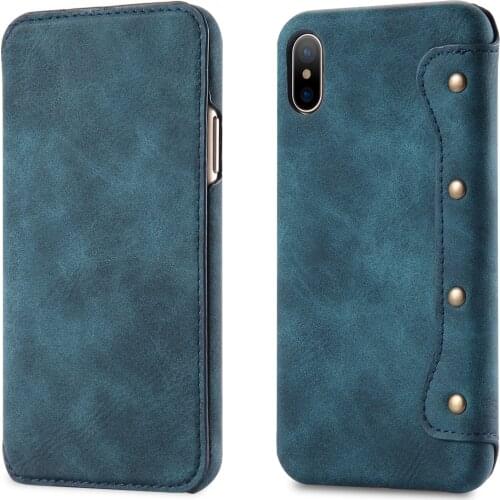 Luxury Leather Case For iPhone X 8 7 6 Plus Retro Flip Card Slots Holder Wallet Case For iPhone XS MAX XR Book Cover Phone Shell