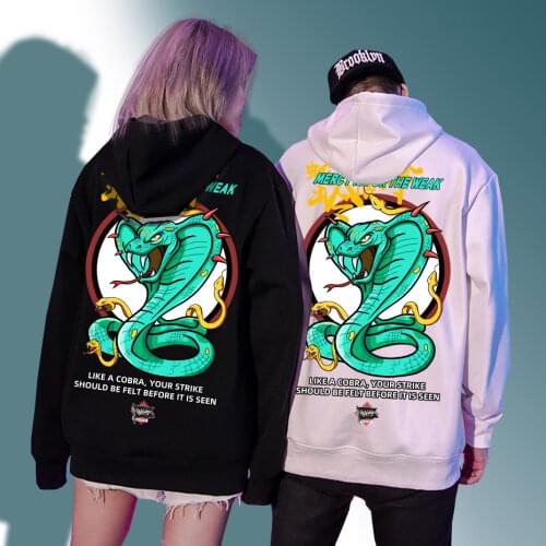 Hoodies Combat Cool Unisex Street tide brand snake Chinese style hip-hop long-sleeved novel personality big Hoodies, Sweatshirt