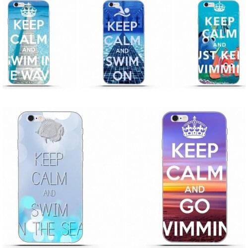 Wexoeq Keep Calm And Go Swim For Xiaomi Redmi 5 4A 3 3S Pro Mi4 Mi4i Mi5 Mi5S Mi Max Mix 2 Note 3 4 Plus TPU Case Protective