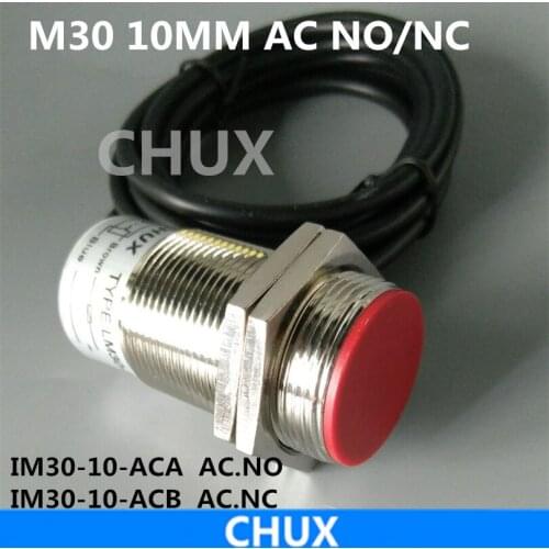 10mm Detect Distance AC IM30-10-ACA/ACB 2wires NO NC 90-250V M30 Inductive Proximity Sensor Switch