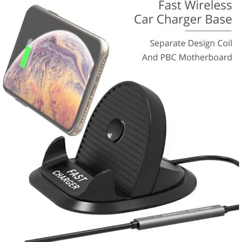 10W Fast Wireless Charger For IPhone11/12 Pro Max Qi Car Phone Holder Wireless Car Charging Mount For Apple Samsung Phones