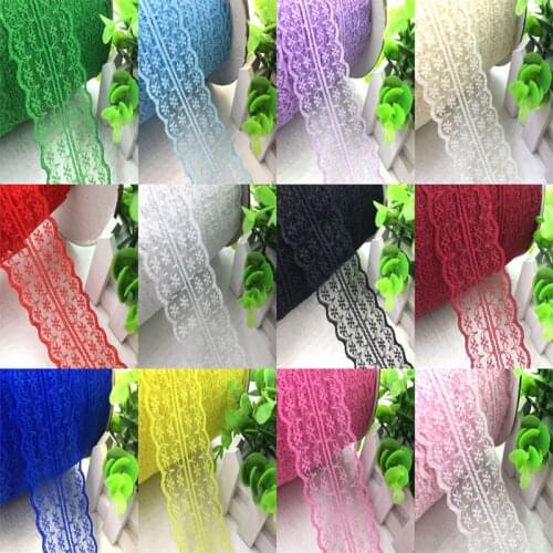 10Y Mix Color Color wide embroidered lace trimming wedding appliques Craft