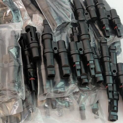 200 Pairs/Lot x solar Connector Multi T Branch Connector for Solar Panel Connection Male + Female Connector Solar Cell Connect