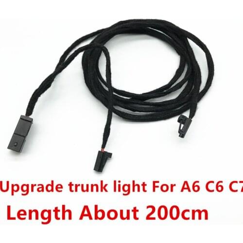 200CM Car Led Luggage compartment Light trunk Light Connector upgrade Cable wiring harness For Audi A6 C6 C7 2005-2015