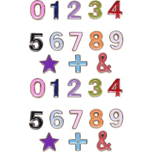 26 Pcs Initial Charms Letter Beads 0-9 Number Spacer Beads Multicolor Alphabet Pendants Beads for DIY Jewelry
