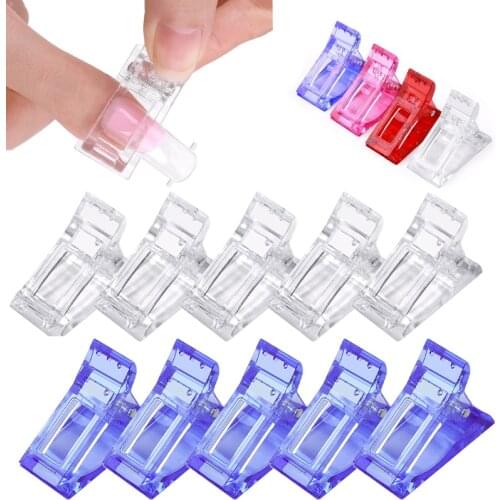 5/10Pcs Nail Clip Acrylic Extension Tips For Nails Fake Nail Quick Building Mold UV Gel Nail Supplies For Manicure Set Tools