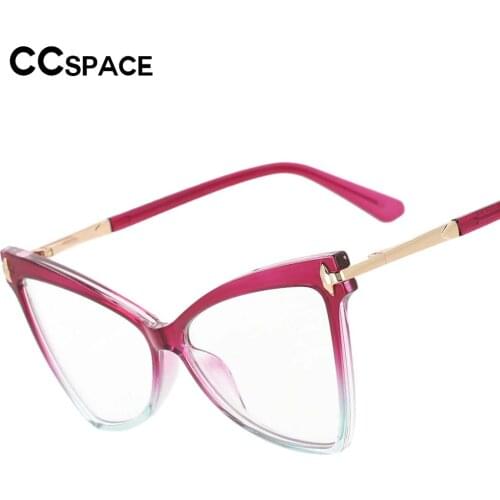 53244 Oversized Cat Eye Blue Light Blocking Glasses Frame Women Uv 400 Radiation-Resistant Eyewear Computer Eyeglasses