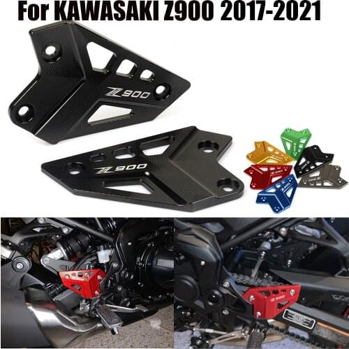 Motorcycle Accessories FootPeg Footrest Rear set Heel Plates Guard Protector For KAWASAKI Z900 Z 900 2017 2018 2019 2020 2021