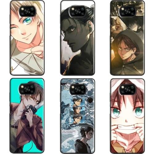 Eren Jaeger Attack On Titan Case For Xiaomi Mi 11 Pro 10T Mi Note 10 Lite 11 Ultra Phone Cover For POCO X3 Pro M3 F3