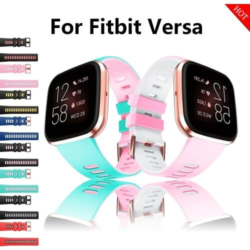 Colorful Silicone Bands Strap For Fitbit Versa 2 / Versa / Versa lite Watch Bracelet Wriststrap Sport Watchband Smart Accessory