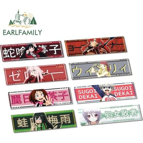 EARLFAMILY 13cm for Zero Two My Hero My Hero Academia Drift Slap Car Stickers Creative Decals Waterproof Vinyl Caravan Decor
