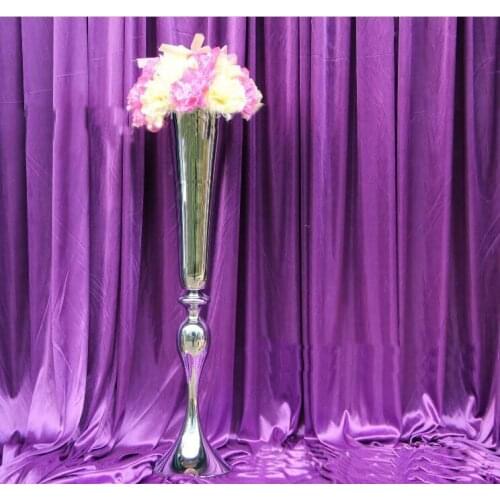 Elegant hot sell sliver and Gold wedding flower vase Table Centerpiece 10 pcs/lot