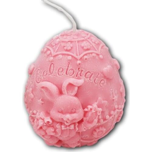 Rabbit Soap Mold Silicone Soap Molds Silica Gel Die Aroma Stone Moulds Candle Mould Rabbit Easter Bunny Eggs Silicone Molds
