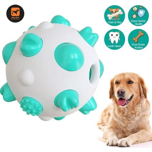 H&JOY Dog Chew Toys Ball Durable Toothbrush Cleaning Teeth For Dogs Puppy Training Playing Interactive Pets Acessories Supplies