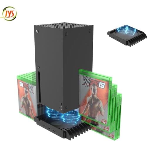 For Xbox Series X Multi-function Cooling Base Charging Stand With Game Disc Storage Rack 3 SUB HUB XSX Heat Sink Base