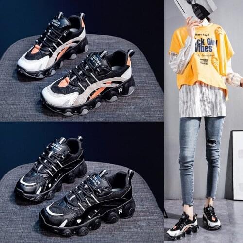 New fashion mesh breathable non-slip rubber sole wear-resistant casual sports womens shoes increased womens shoes