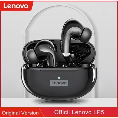 New Lenovo LP5 TWS Bluetooth Earphones 9D Stereo Wireless Headphone TWS Earbuds Touch Control Sports Waterproof Headset With Mic