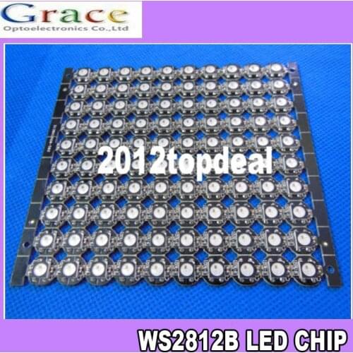 Wholesale 50pcs WS2812B 5050 RGB LED &PCB Board 1 led Pixel Light 5V with heatsink