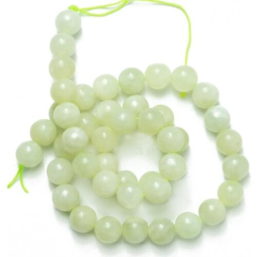 Wholesale New Jades Natural Stone Round Loose Beads 4 6 8 10 12mm DIY Making Bracelet Necklace Jewelry Accessories