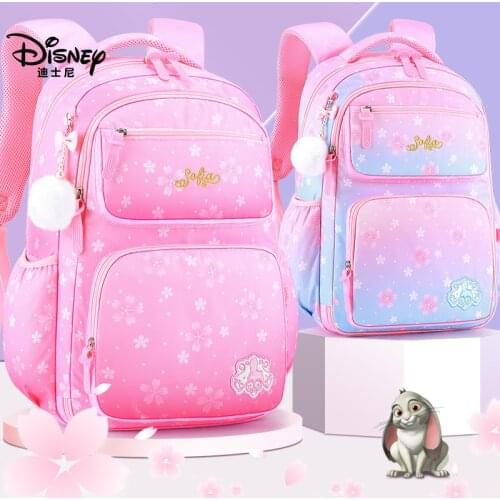 Authentic Disney Schoolbag Schoolgirls Girls Children 8-12 Years Old Four Portable School Backpack for Girls Backpack School