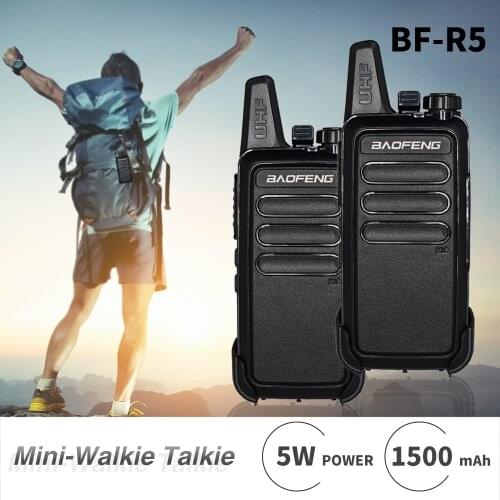 BAOFENG BF-R5 Handheld Walkie Talkie 5W Portable Two Way Radio 1500mAh USB Fast Charge Communicator HF Transceiver PMR Wln KD-C1