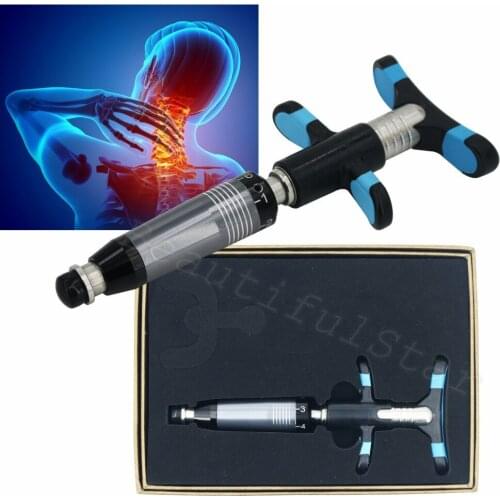 New Manual Chiropractic Adjusting Tool Portable Massage Gun 6 Levels Therapy Spine Activator Correction Massager Single Head Set