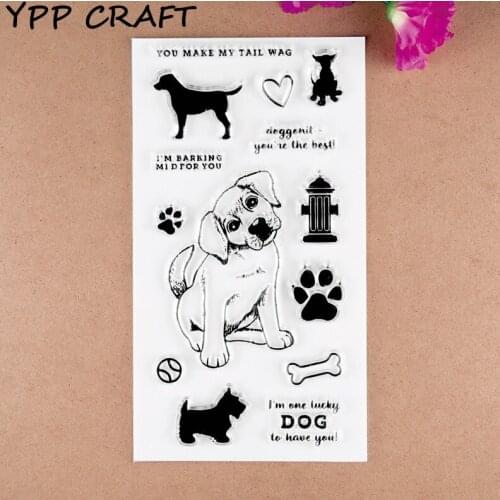 YPP CRAFT Cute Dog Transparent Clear Silicone Stamp/Seal for DIY scrapbooking/photo album Decorative clear stamp sheets 263