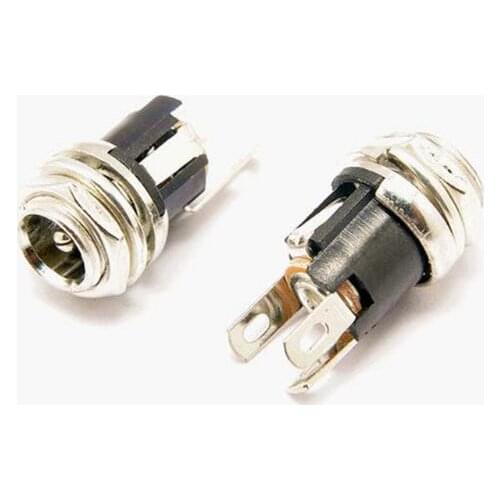 10PCS/LOT High Quality DC Power Socket Jack DC-025M PIN=2.0 3Pin DIP Needle Size Adaptation 5.5mmx2.1mm Power Female Plug