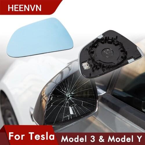 Tesla Rearview Mirro Protect Frame Cover Glass For Tesla Model 3 Accessories Rearview Mirror Cover model 3 tesla model three