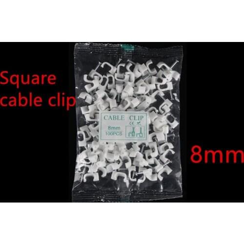 100pcs/bag nail fixed 8mm square wire card medium plastic clip cable clip clip F
