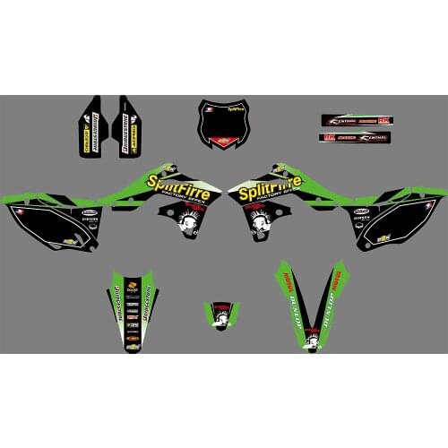 1023 Motorcycle Team Graphic & Backgrounds Decal Sticker Kits for Kawasaki KXF250 2013 2014 2015 2016