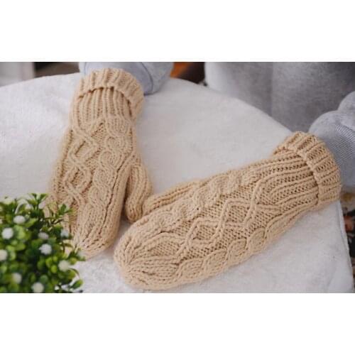 120pairs/lot womens fashion warm cute 7 color knit glove/twist knitted gloves