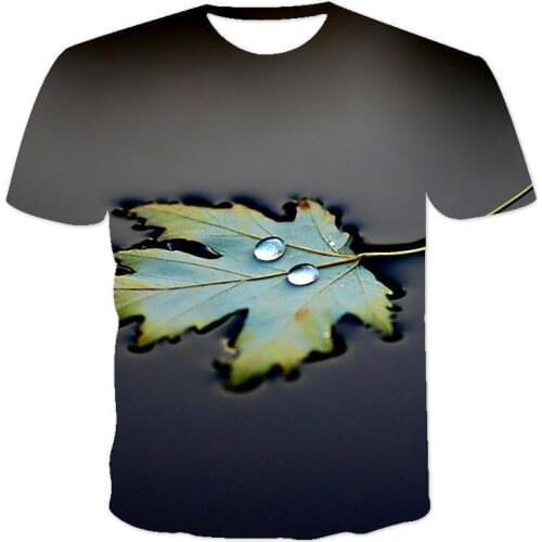 3D Printing Ocean Wave Water Drop Landscape Unisex Short-Sleeved Personalized Round Neck Pullover XXS-6XL Plus Size T-Shirt