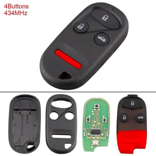 434MHz 3 Buttons Keyless Uncut Flip Remote Car Key Fob A269ZUA101 for 1997-2009 Honda