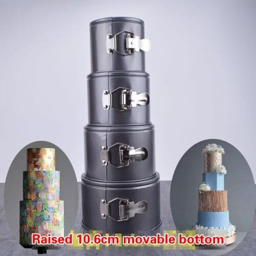 4PCS-Set Removable Bottom Non-Stick Metal Bake Mould Round Cake Pan Bakeware Carbon Steel Cakes Molds Kitchen Accessories mold