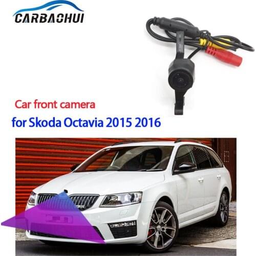 Car HD Front Camera for Skoda Octavia 2015 2016 Logo Embedded Car Special Front HD Camera high quality Waterproof Night vision