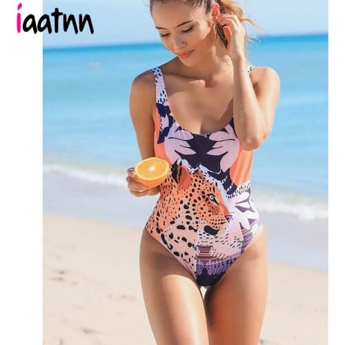 One Piece Swimsuit Women 2021 Sexy Backless Leopard Swimwear Womens Bathing Suit woman Beachwear Swimming for Female Monokini