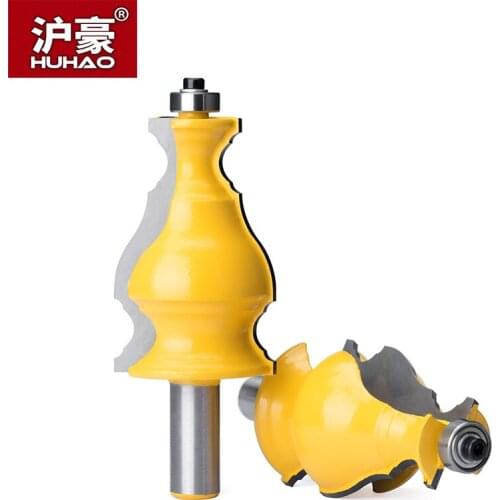 HUHAO 1pc 1/2" Shank European Angle Knife Woodworking Ceiling Line Router Bits Burrs Cutter Wood Milling Cutter CNC Tool