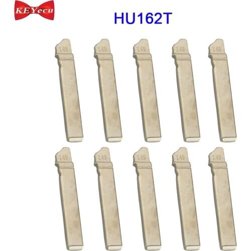 KEYECU 10pcs for Volkswagen Golf 7 Sportsvan Golf GTI Tiguan Remote Key Blade HU162T #149 for for NBGFS12A01