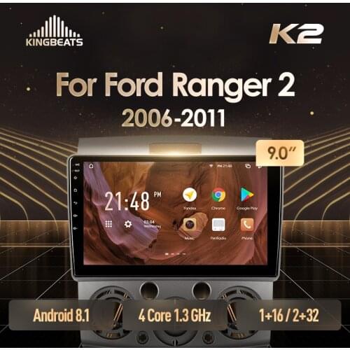 KingBeats Android 8.1 Octa-Core head unit HU 4G in Dash Car Radio Multimedia Video Player Navigation GPS For Ford Ranger 2 Everest 2 For Mazda BT-50 J97M 2006 - 2011 no dvd 2 din Double Din Android Car Stereo 2din
