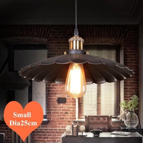 Loft&Warm creative lotus leaf iron art pendant lights Industrial style E27 LED small hang lamps for porch&stairs&bar CYDD006A