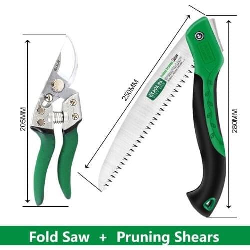 LAOA Folding Saw Pruning Shears 250MM blade Collapsible Hand Saw Outdoor Scissors for Camping Wood Hard Teeth Garden Tools