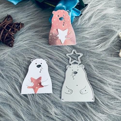 Little bear with star metal cutting die decoration Scrapbook knife mould blade punch stencils die cutter metal embossing