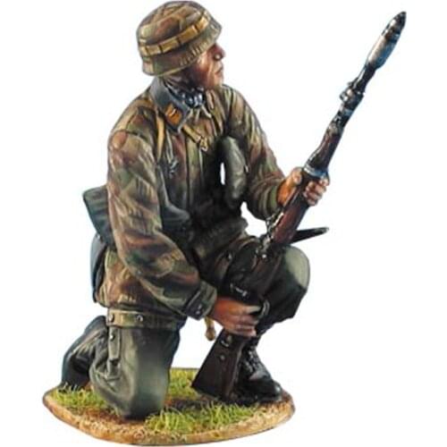 1/35 Resin Model figure GK Soldier paratrooper gunner Squatting Military theme of World War II Unassembled and unpainted kit